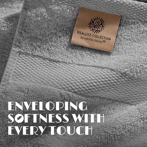 White Classic Light Gray Washcloths Set - Image 3