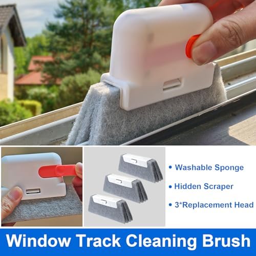 XANGNIER Window Track Cleaning Tools, Window Sill Cleaner Tool Kit - Image 3