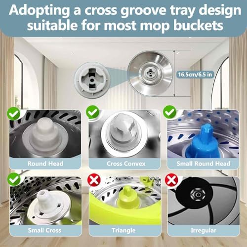 Replaceable Handle for Rotating mop, 360° Rotation Adjustment, Wet Dusting Mop - Image 6