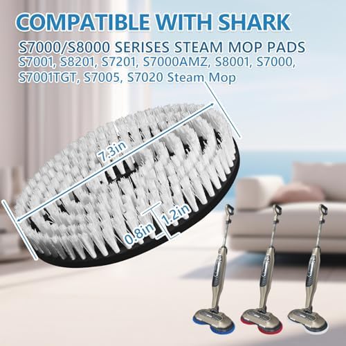 S7001 Upgraded Steam Mop Replacement Brush Pads, Compatible - Image 2