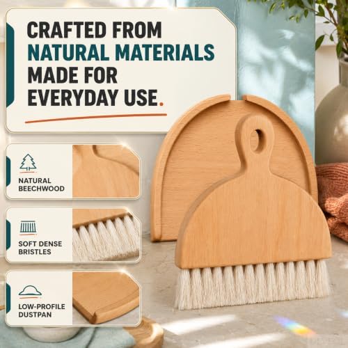 Desktop Table Dustpan and Brush Set - Image 3