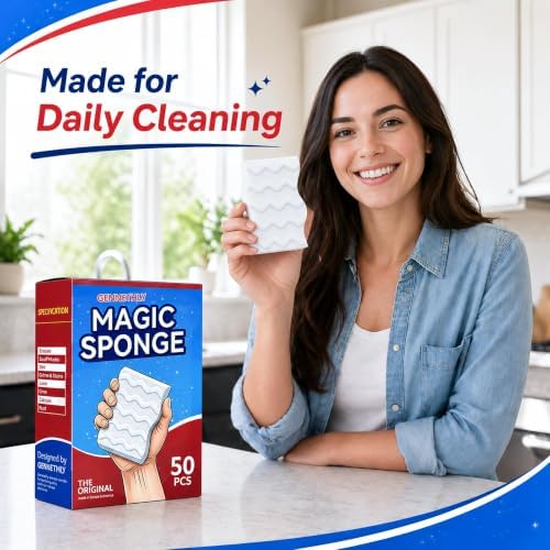 3X Density Magic Sponge Eraser, 50 Pack Cleaning Sponge - Image 2