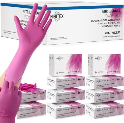 FINITEX Nitrile Disposable Latex-Free 3.5mil Cleaning Food Cooking Gloves by FINITEX