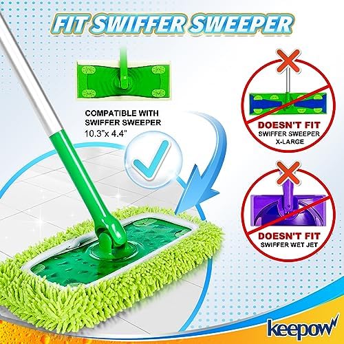 KEEPOW Reusable Microfiber Mop Pads Compatible - Image 2
