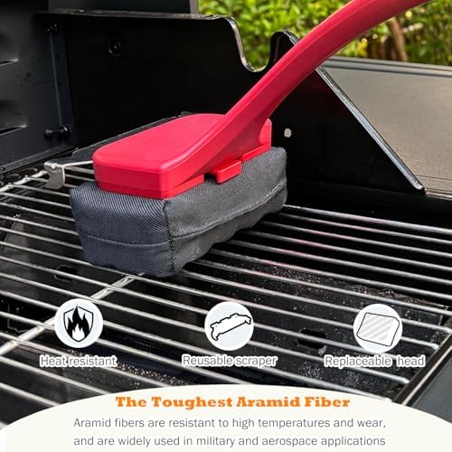 Bristle Free Grill Brush for Outdoor Grill, Safe Non-Metal BBQ Grill Cleaner - Image 3
