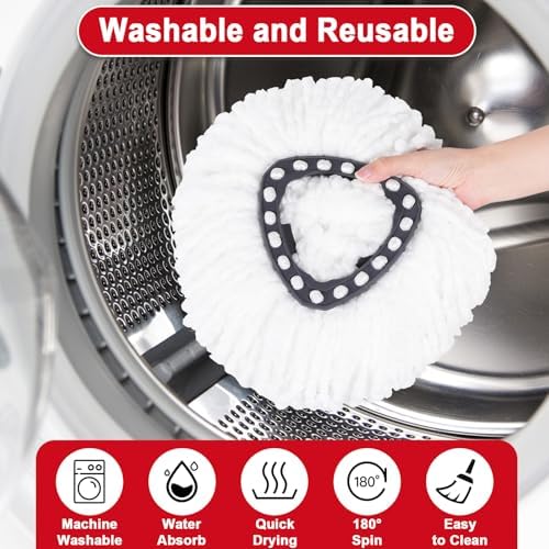 10 Pack Spin Mop Replacement Head Mop Refill Compatible - Image 7