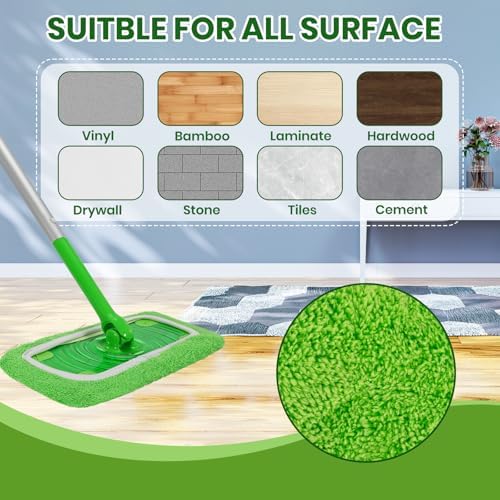 6 Pack Reusable Microfiber Mop Pads - Image 3