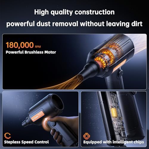 Electric Air Duster, 500W High-Power Corded Compressed Air Canister Replacement - Image 4
