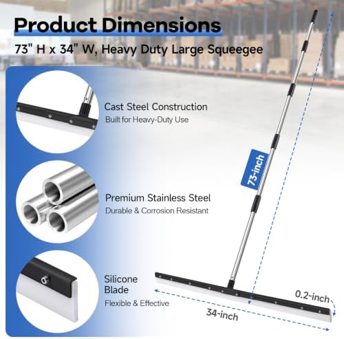 34" Commercial Large Floor Squeegee - Image 2