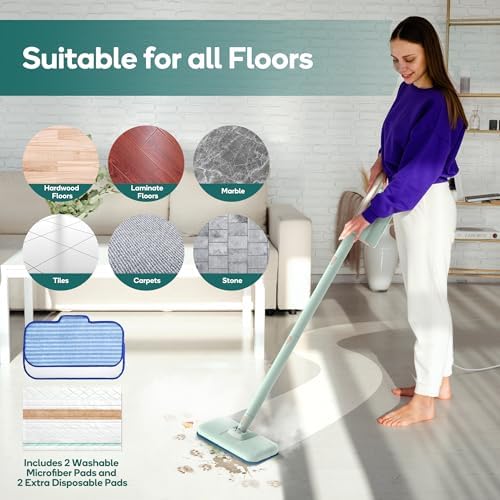 Newbealer Steam Mop & Detachable Handheld Cleaner, 1200W Floor Steamer - Image 6