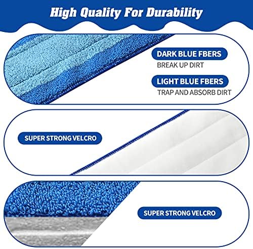 8 Pack 18 Inch Microfiber Cleaning Pads Compatible - Image 2