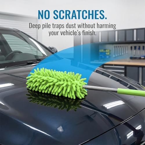 2PCS Car Interior Duster with Extension Pole, 9.45" to 28.35" Microfiber Soft - Image 5