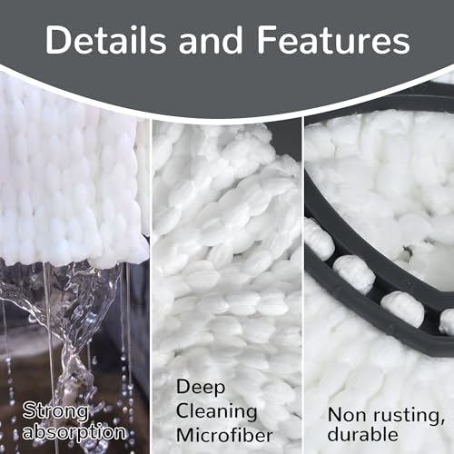 Spin Mop Replacement Head, Thick Microfiber Refills - Image 5