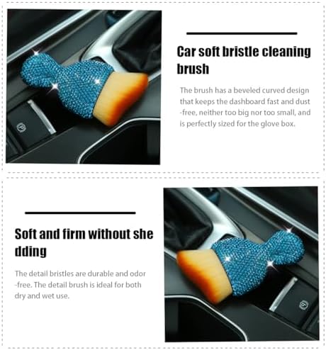 zipelo Diamond-Handle Car Detailing Dust Brush, Lake Blue - Image 3