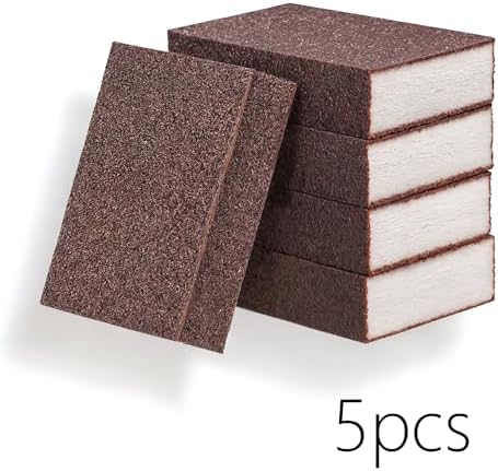 5 Powerful Pot Scrubber Cleaning Sponges, Heavy Duty Kitchen Eraser Scouring - Image 3