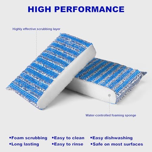 8-Pad Dish Sponges Kitchen, Non Scratch, 4 Colors, - Image 2
