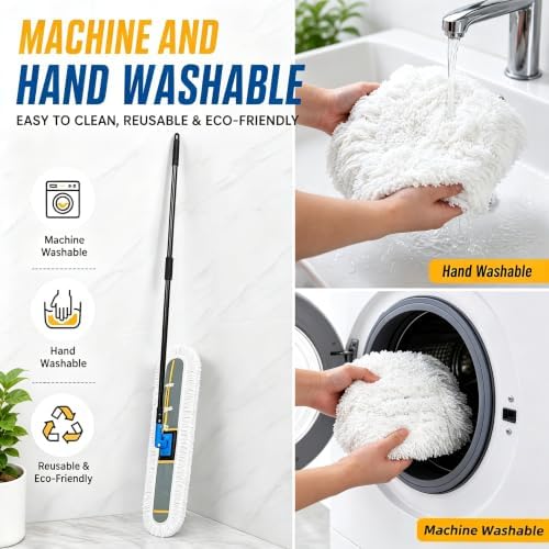 35'' Commercial Dust Mop, Use for Dry and Wet, Flat Mop - Image 5
