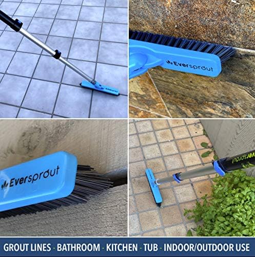 EVERSPROUT 1.5-to-3 Foot Grout Brush Scrubber Pro w/Long Handle Pole | Stiff - Image 6