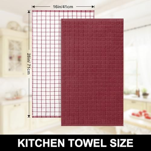 Homaxy Large Premium Cotton Kitchen Towels 16"x 28", 6 Pack - Image 5