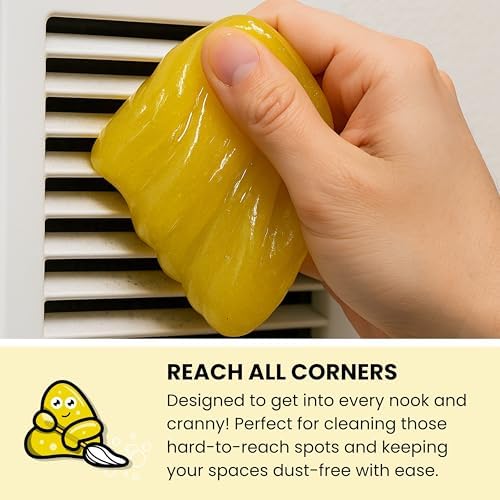 Slime Buddies Car Detailing Slime, Lemon 3 Pack, Reusable Dust Remover - Image 7