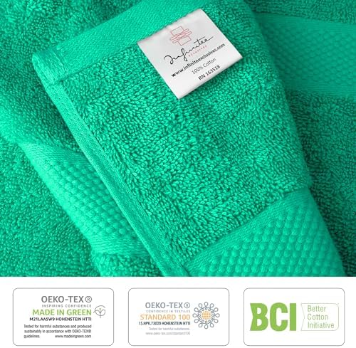 Infinitee Xclusives 100% Cotton Bath Towel Set – 8 Piece Bathroom Towel Set - Image 5