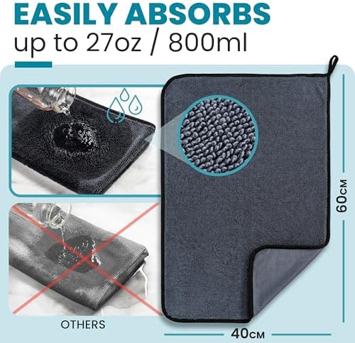 Shiny Wipes XL Drying Towel, The Original, Ultra Absorbent Twisted-Loop Design - Image 5