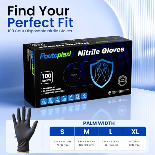 Nitrile Disposable Gloves 5 Mil, 100 Cout - Image 2
