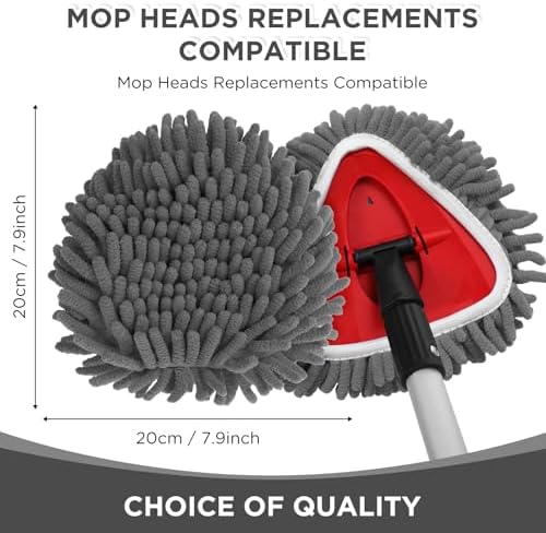 Baderke 3 Pack Chenille Duster Replacement Mop Heads Refills - Image 2