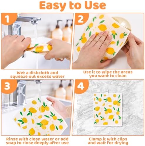 6 Pack Fruit Swedish Dishcloths - Image 6