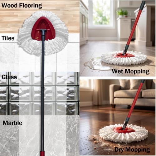 Spin Mop Replacement Microfiber Head Refill - Image 4