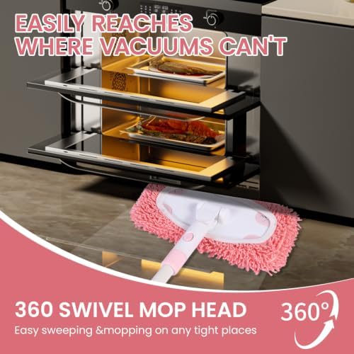 Sweeper Mop System with 3 Reusable Microfiber Mop Pads - Image 7