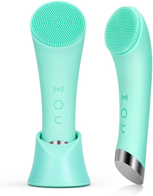PRITECH Silicone Face Scrubber, Rechargeable Facial Cleansing Brush by PRITECH