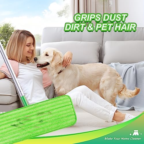 4 Pack Microfiber Mop Pads for Swiffer XL Mops Reusable Wet and Dry Mopping - Image 5