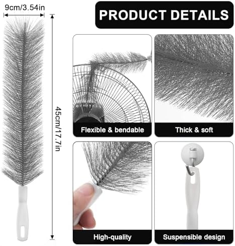 Yuanchu 2 Pcs Fan Cleaner Brushes, Bendable Fan Cleaning Brush Cobweb Duster - Image 2