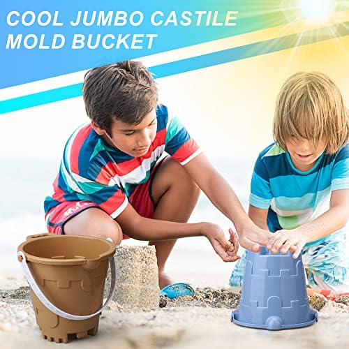 Jumbo Avocado Castle Model Beach Gear 7" Large Sand Buckets Pails Beach Water - Image 3
