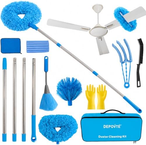 Ceiling Fan Cleaner Duster Kit 72 Inch Ceiling Fan Duster Extension Pole by DEPOVTE