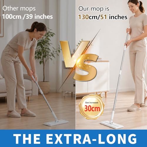 2026 Upgraded Disposable Dust Mop, Snap Grip Mini Mop, Foldable 130cm - Image 2