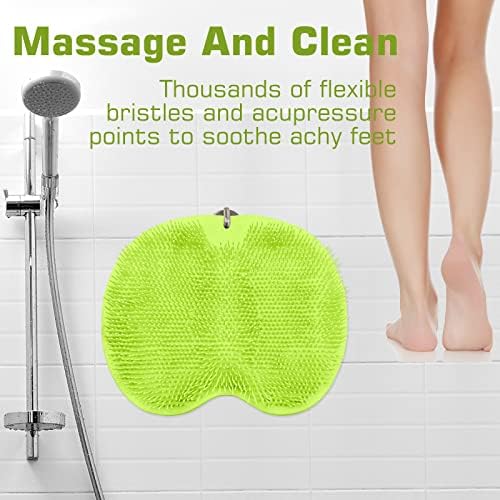 Shower Foot Scrubber Mat Back Washer Back Exfoliating Bath Wash Pad Wall - Image 6