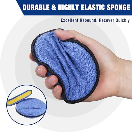 WORKPRO 18-Pack Car Microfiber Wax Applicator Pads - Image 3