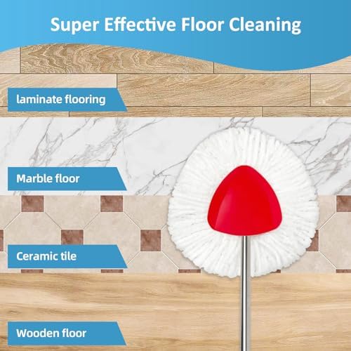 4 Pack Spin Mop Replacements Heads Compatible - Image 4