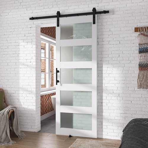 SMARTSTANDARD 36" x 84" Glass Barn Door - Image 7