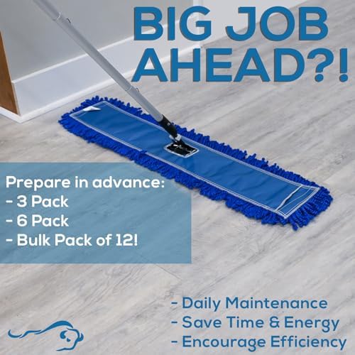 KLEEN HANDLER 36" Microfiber Dust Mop Head Replacement, 6 Pack - Image 3