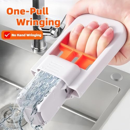 Press Grip Mini Mop with a Mini Foldable Desktop Mop, Zero-Touch Gap Dust - Image 5