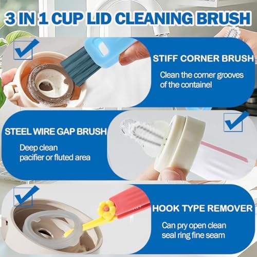 3 in 1 Cup Lid Cleaning Brush - Image 3