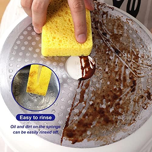 CELOX 12 Pack Cellulose Compressed Sponges, Natural Wood Pulp Thicker - Image 4