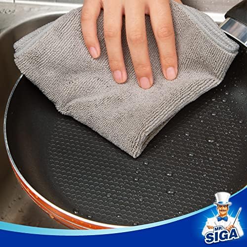 MR.SIGA Microfiber Cleaning Cloths, Streak Free Microfiber Towels, 12 Pack - Image 5