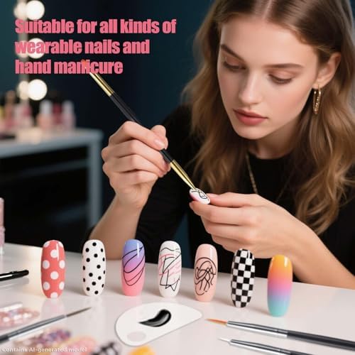 Artdone 32pcs Nail Art Brushes Tools Set Dotting Tools - Image 6