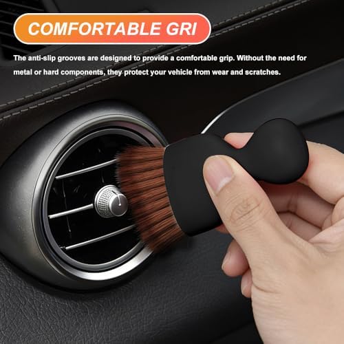 Car Interior Detailing Brush, Soft Bristle Car Interior Cleaning Tool, Auto Air - Image 4