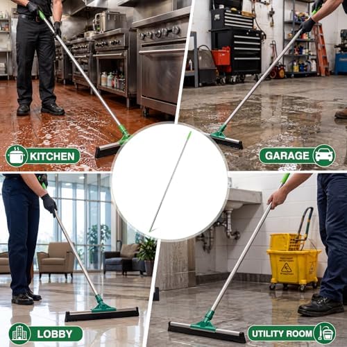 4 Pack 57.5-Inch Stainless Steel Floor Squeegee Replacement Handles, 3/4-Inch - Image 6