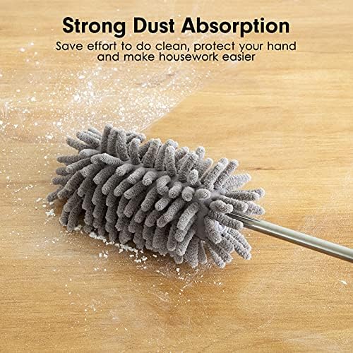 Duster for Cleaning, 10-29" Extension Pole, 2 Washable Heads - Image 3